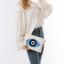 毛巾绣帆布包小众设计手拿包欧美跨境单肩包包女加工定制小方包女