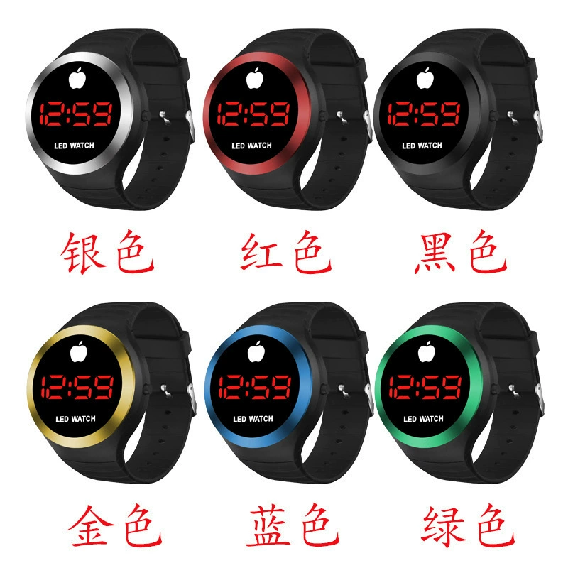 Студенческие электронные часы LED, водонепроницаемые, светящиеся, цифровые, универсальные, оптом, унисекс, овальные, спортивные, модный стиль