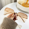 Nylon square capacious sunglasses, advanced glasses solar-powered, gradient, high-quality style