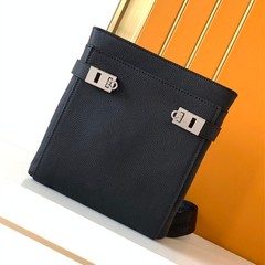 トップ層牛革ビジネスショルダーバッグ男性斜め掛けバッグ軽贅沢ファッション百合本革バッグ手提げ斜め掛けバッグクロスボーダー