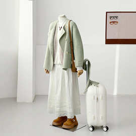 【莫尔安途】2025春季新款短款外套双面羊毛大衣女装小个子HL149