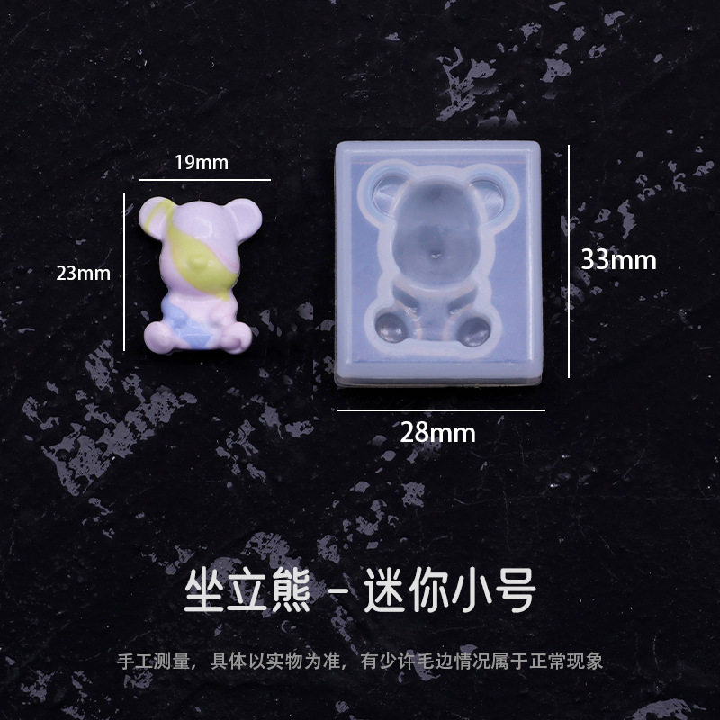 Color europeo fuego pintura sello estrella de silicona Delu amarillo pato lindo molde DIY Goka oso violento Goka alta resistencia a la temperatura