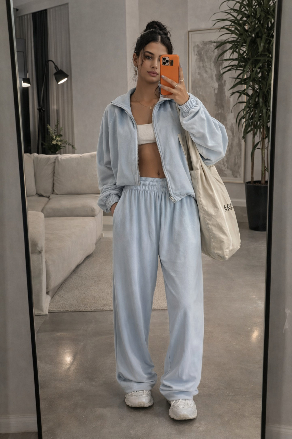 Women's Clothing Women's Casual Suit Set Style Solid Color Long Sleeved Zip Up Cardigan Jacket Sweatpants Two Piece_ecoleips.com