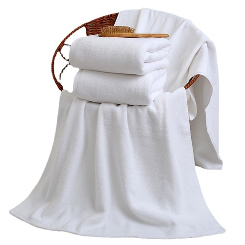 Hotel bath towel cotton wholesale star beauty salon hotel large towel custom hot spring bath pure cotton white bath towel