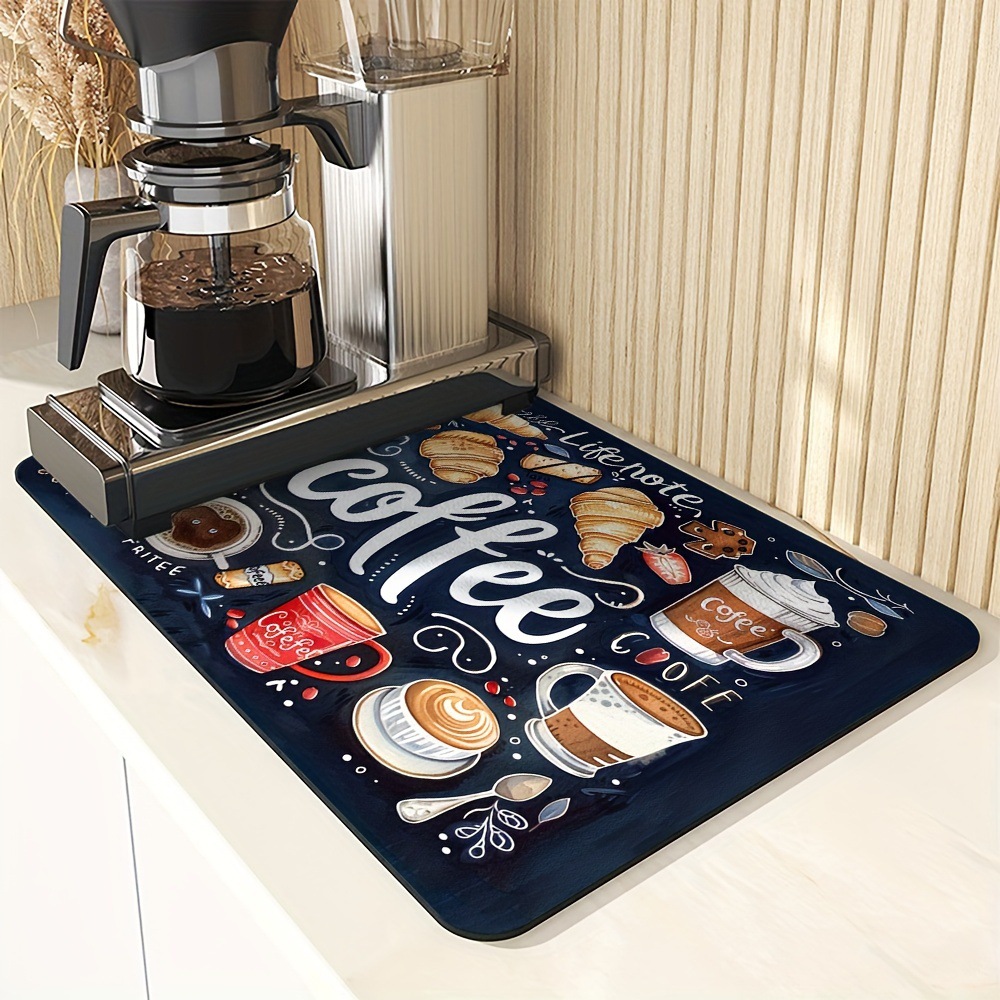 cocina americana drenaje de agua alga bar absorción de agua secado rápido almohadilla antideslizante bar máquina de café aislamiento térmico antideslizante almohadilla antideslizante resistente al desgaste