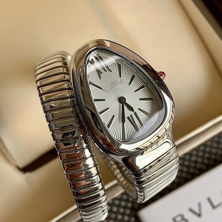 BV family snake watch treasure family light snake shadow watch fashion creative snake two-ring steel band women's watch cross-border foreign trade live broadcast