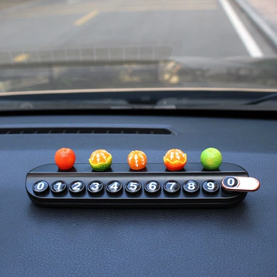 Nömrəli dayanma kartı: plate car multifunctional aromatherapy - 5-small-oranges-black-parking-sign-free-aromatherapy-stick-traceless-glue