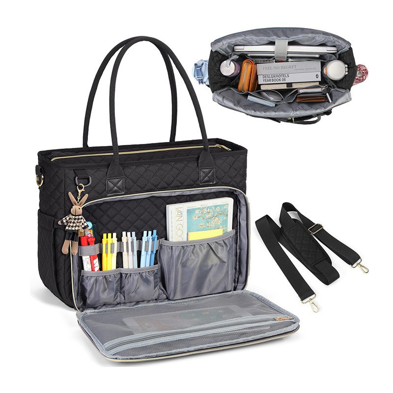 Nuevo bolso de profesor, bolso de computadora portátil, bolso de hombro, bolso de computadora portátil, bolso de enfermera, bolsillo con aislamiento térmico
