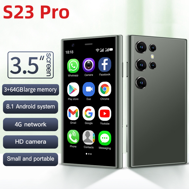 Mini cross-border mobile phone S23 Pro 3.5 inch 3 64G Android 8.1 foreign trade smart phone wholesale low price