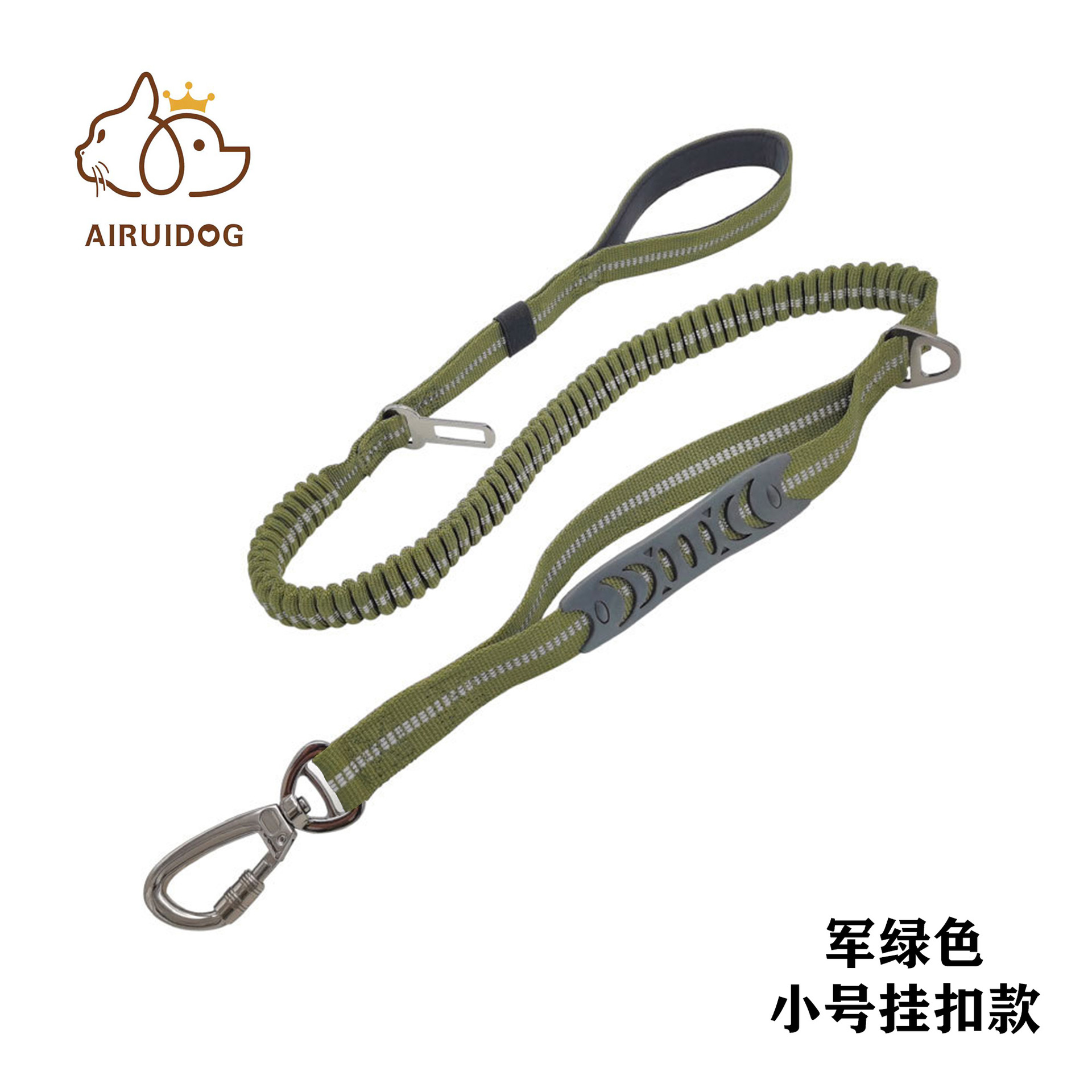 Botón colgante pequeño verde militar