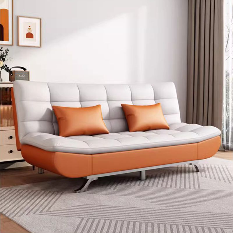可折叠皮感猫抓科技布沙发床木质新款网红直排客厅一体两用床整装