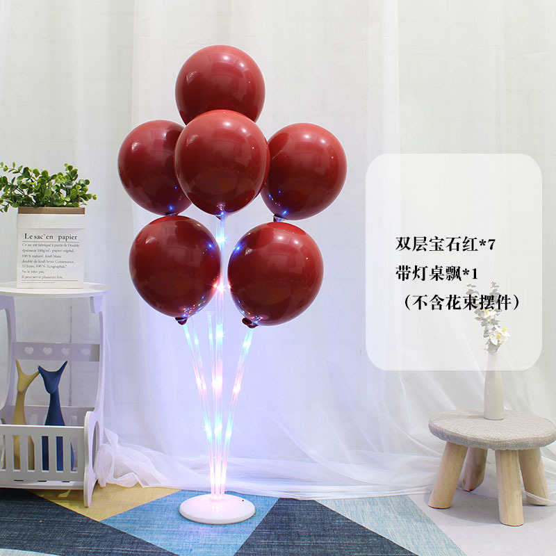 Mesa de piso luminoso con luz flotante Día del niño bebé cumpleaños traje globo decoración la boda partido soporte
