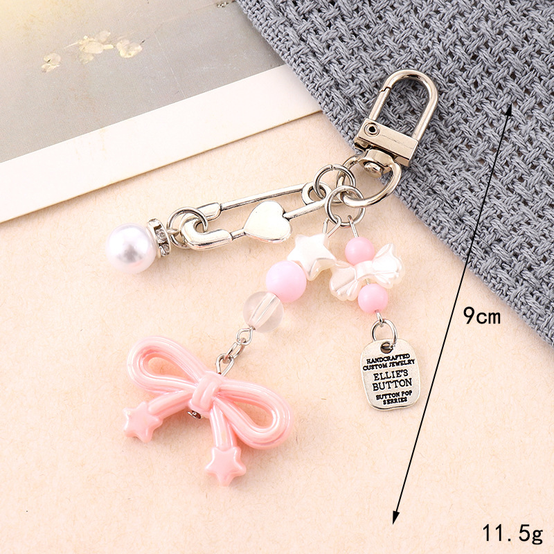 Ins nuevo arco acrílico llavero colgante personalidad DIY bolso colgante auriculares colgante joyas