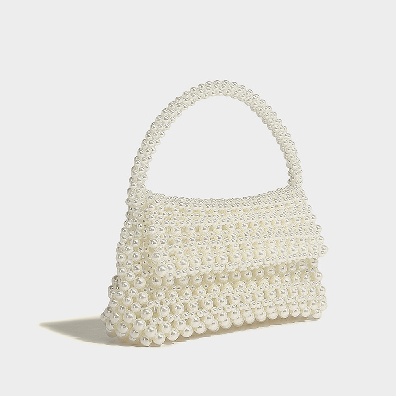 Stile francese nuovo a mano perla cava autunno e inverno luce lusso moda versatile nicchia spalla singola diagonale_voghion.com