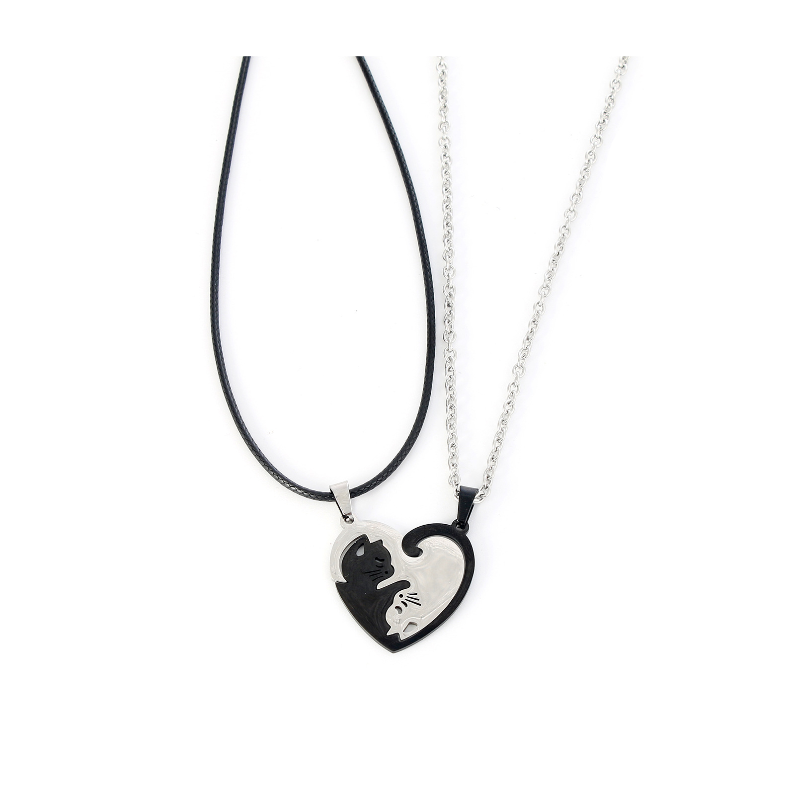 Cat Pattern Wholesale Jewelry Simple Style Cat 304 Stainless Steel Polishing Pendant Necklace