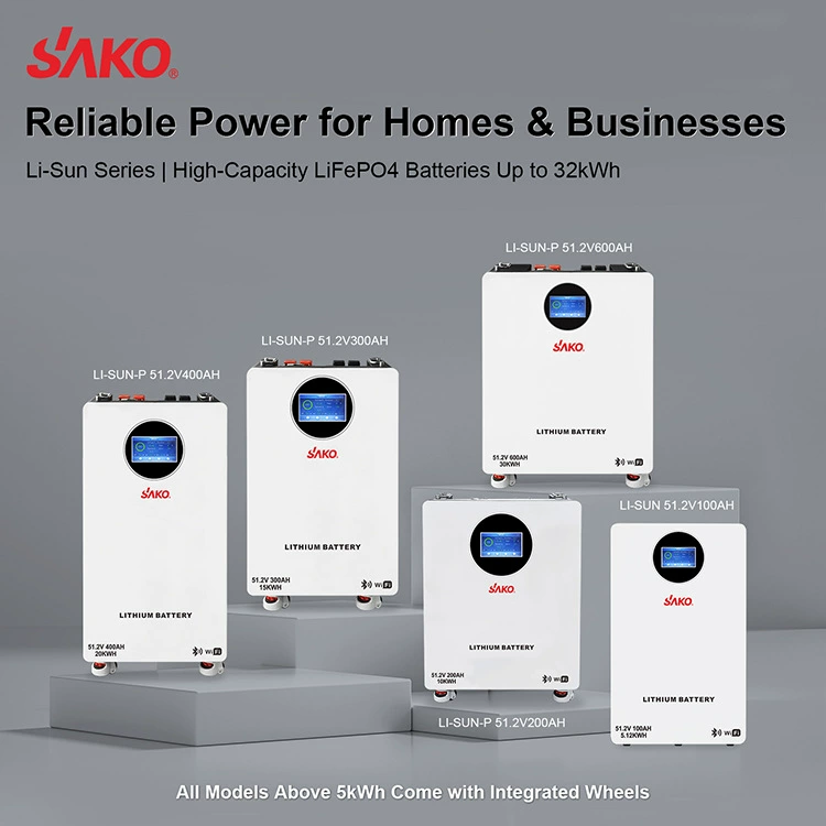 [SAKO lifepo4 battery 51.2v太阳能家用壁挂式储能磷酸铁锂电池]