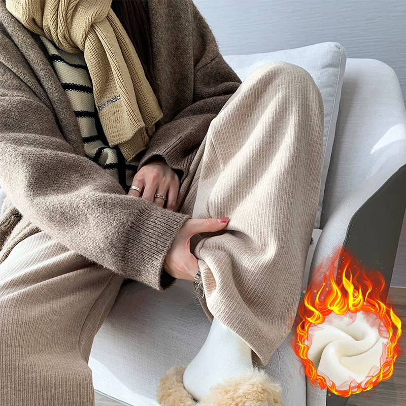 Брюки для беременных, весна и осень, верхняя одежда, трикотажные широкие брюки, женские свободные Висячие повседневные Прямые брюки на флисовой подкладке, осень 2023