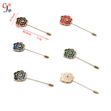 跨境荷花花朵胸针欧式珍珠长插针五瓣胸花蜜蜂一字插针布艺别针扣