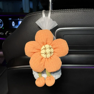 Bamboo Charcoal Bag Car Creative Other Automotive Interior Supplies - orange-pendant-flower