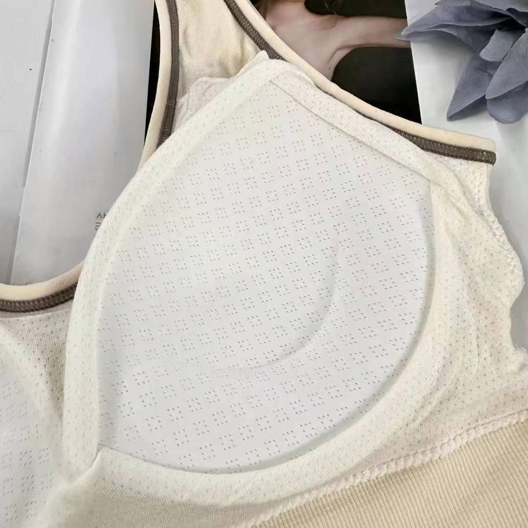 Nueva taza fija sin costuras hermosa espalda sin anillo de acero ropa interior chaleco chaleco cómodo ropa interior damas base sostén al por mayor