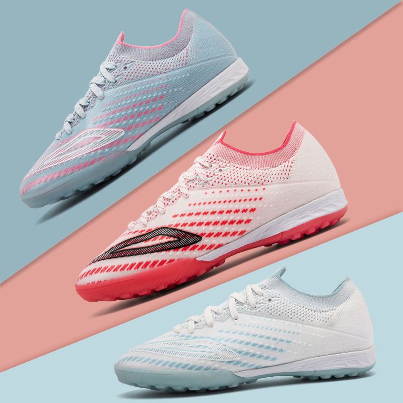 Lingsu Seamless Flyknit Low Top Soccer Shoes For Artificial Grass_voghion.com