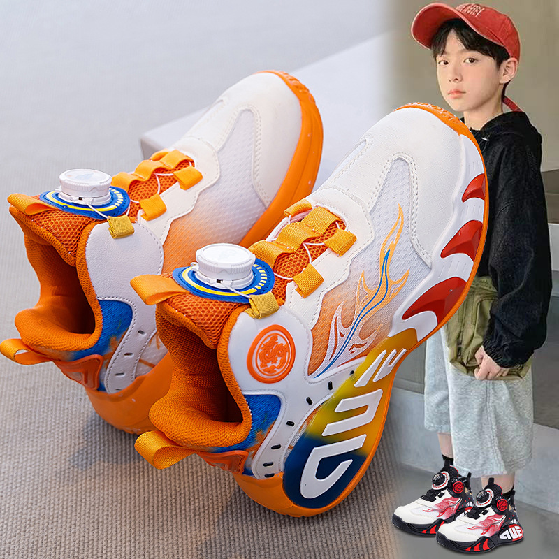 Zapatos deportivos para niños 2026 primavera y otoño nuevos zapatos de baloncesto para niños grandes zapatos casuales transpirables zapatos de carreras para niñas