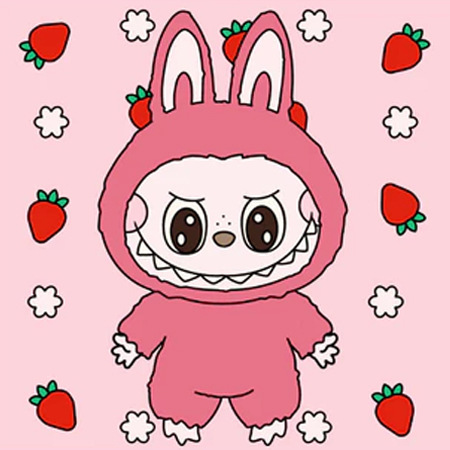 新しい漫画デジタル油絵DIY塗り絵ラブブサンリオ手作り塗り絵装飾画卸売|undefined