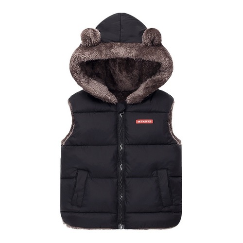 Cross-border new lambswool children's down cotton vest—off-season thickened cotton vest for boys, fleece-lined autumn/winter wear for girls.