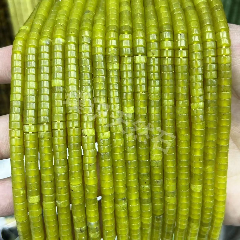 2*4mm天然石管珠隔片散珠玉髓青金水晶圆柱隔珠diy饰品配件批发|undefined