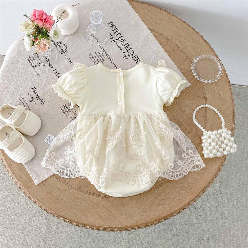 ベビー服、夏用レーススカート、満月服、ベビー服、生後100日のおしゃれなプリンセスドレス|undefined