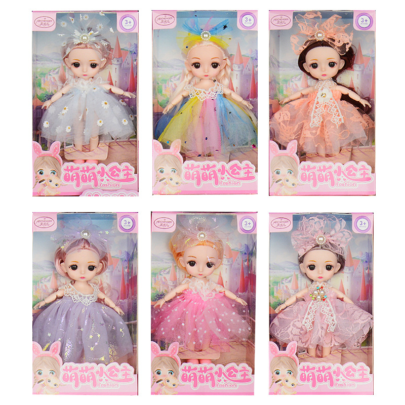 Juego de juegos para niñas, regalo de juguete, vestido, traje de muñeca Barbie, juego de caja de regalo de muñeca de princesa femenina para niños