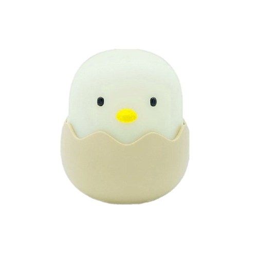 Eggshell Chicken Emotional Silicone Night Light LED Charging Tumbler Chick Children's Bedside Lamp Eggshell Small Table Lamp