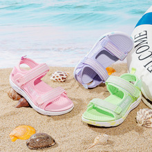 跨境童鞋夏季女孩儿童凉鞋2023新款软底露趾小童中大童运动沙滩鞋