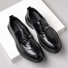 真皮牛皮男鞋乐福套脚皮鞋男士皮鞋牛皮舒适商务休闲款一脚蹬皮鞋