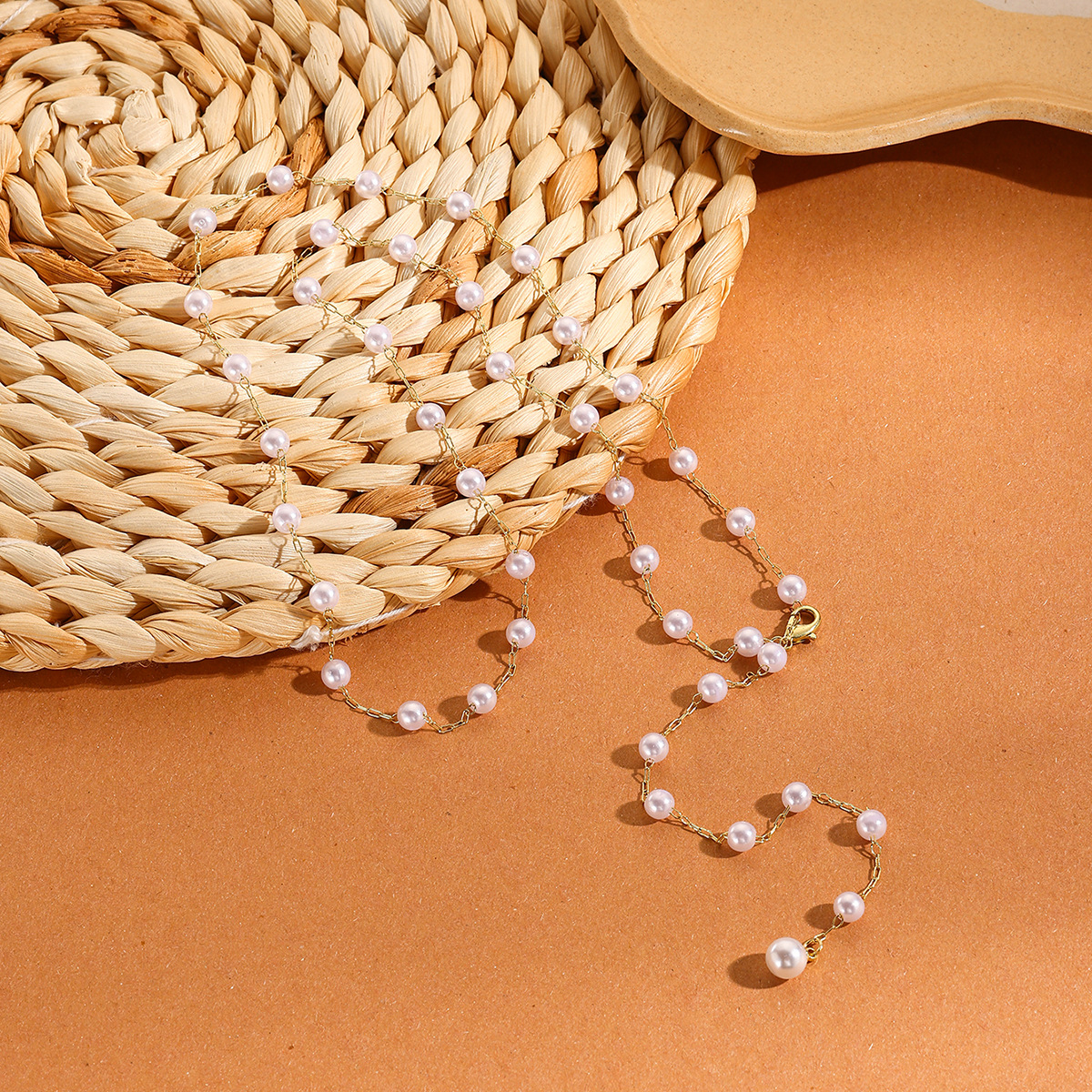 Colar y de pérolas com tassel elegante corrente para mulher_voghion.com