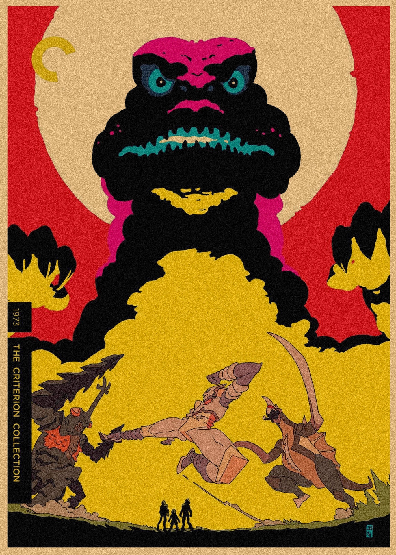 Godzilla película Godzilla póster retro kraft decoración mural mural 258