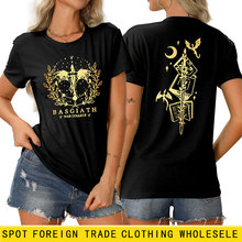 亚马逊ebay时尚潮流个性basgiath war collegb女士圆领短袖T恤衫