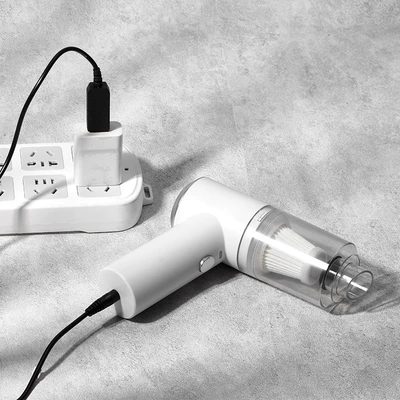Cross-Border Car Vacuum Cleaner Super Tozsoranlar - white-with-battery
