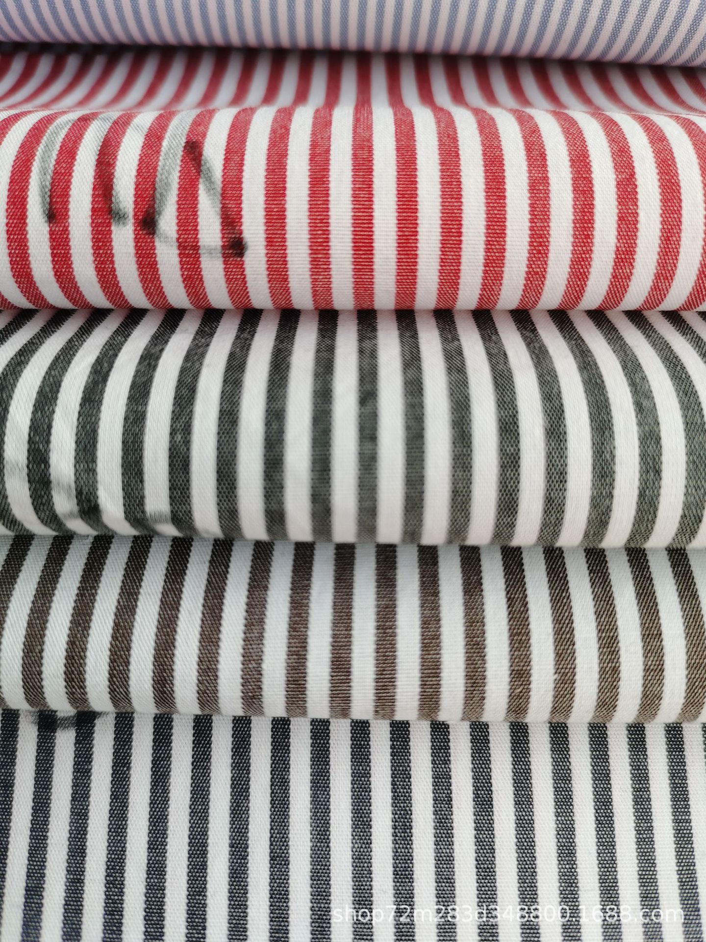 50支全棉条子色织现货（小额批发 1米起包邮）