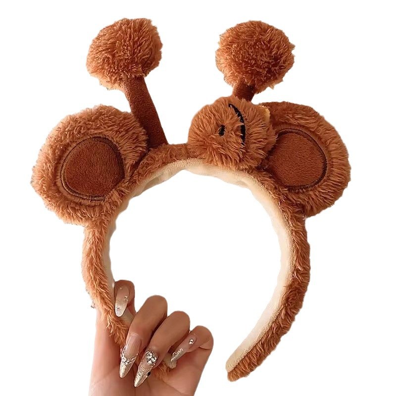 Teddy Bear Bee tocado muñeca lindos brazo de cabeza lavado de cara brazo de cabello para mujeres 2024 nuevo estilo de foto pastilla de cabello adornamiento de cabello otoño