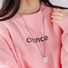 Fashionable necklace, brand trend pendant suitable for men and women for beloved stainless steel, with little bears