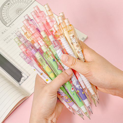 Creative Peach Mechanical Pencil, Primary School Student High-Looking Mechanical Pencil, Cute No-Sharpening Press Pencil Wholesale