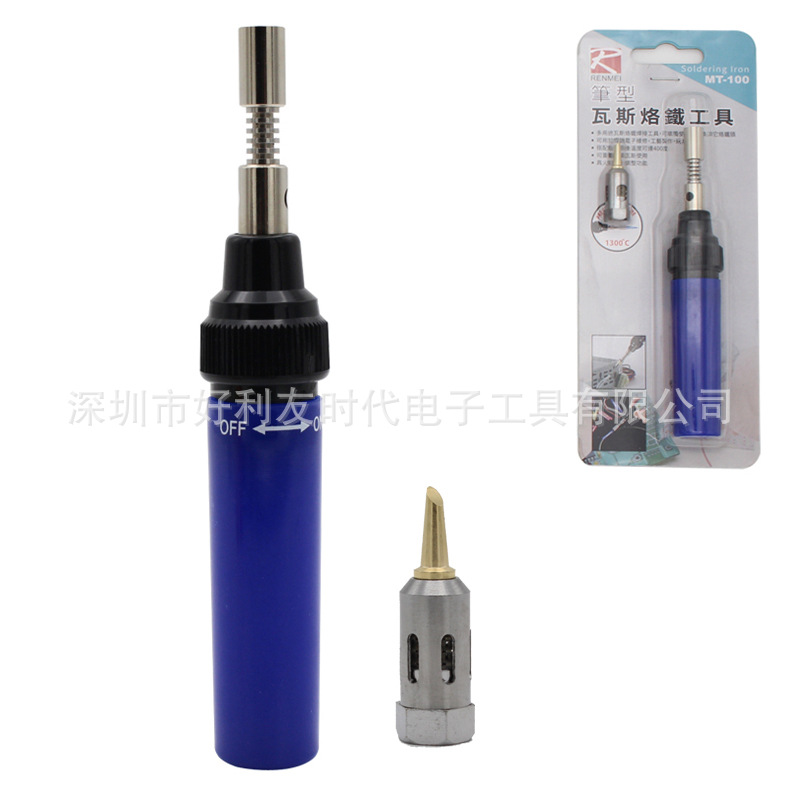 Agente Original R marca pluma portátil gas 3-en-1 gas soldador MT-100 multifuncional gas soldador