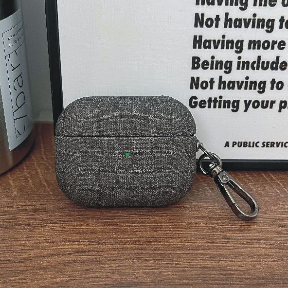 Aplicable a Apple airpodspro2 auricular Bluetooth inalámbrico funda protectora PU patrón de tela todo incluido funda protectora fábrica