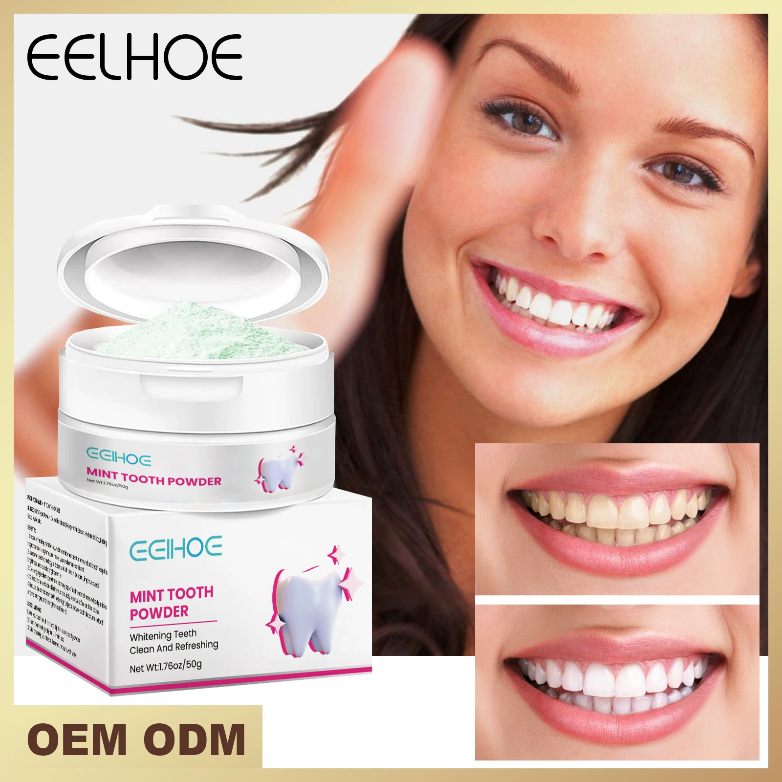 EELHOE мятный зубной порошок удаление грязи свежее дыхание яркий белый чистка зубов запах пятно от зубов чистящий порошок