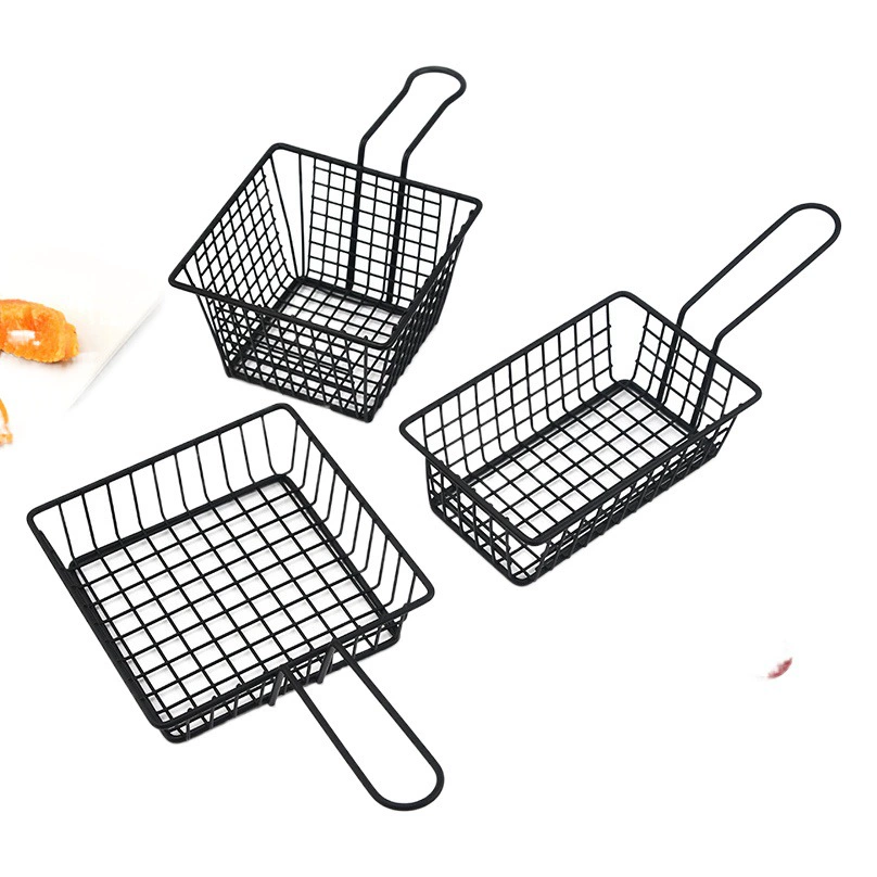 Железная корзина для закусок креативная проволочная корзина Западный Ресторан корзина для закусок жареная курица фри корзина магазин чая с молоком мини жареная корзина