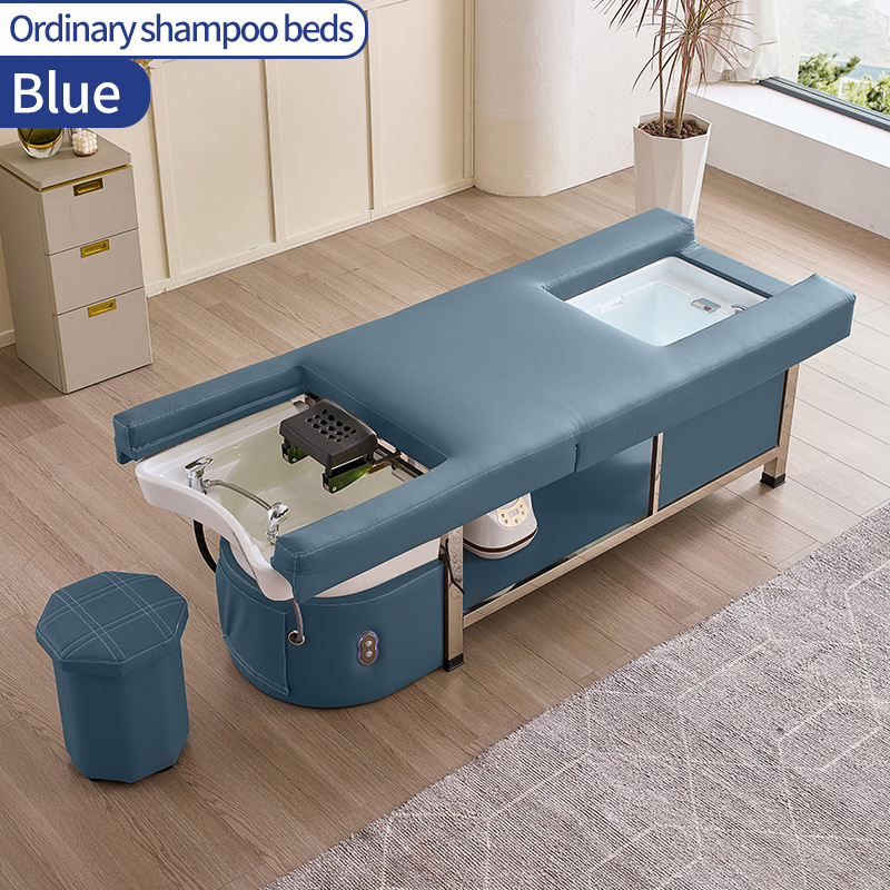 Cama eléctrica elevadora multifuncional para salón de belleza, cama de lavado de cabello, cama de masaje para terapia de cabeza, cama de masaje y cama de fumigación para circulación de agua