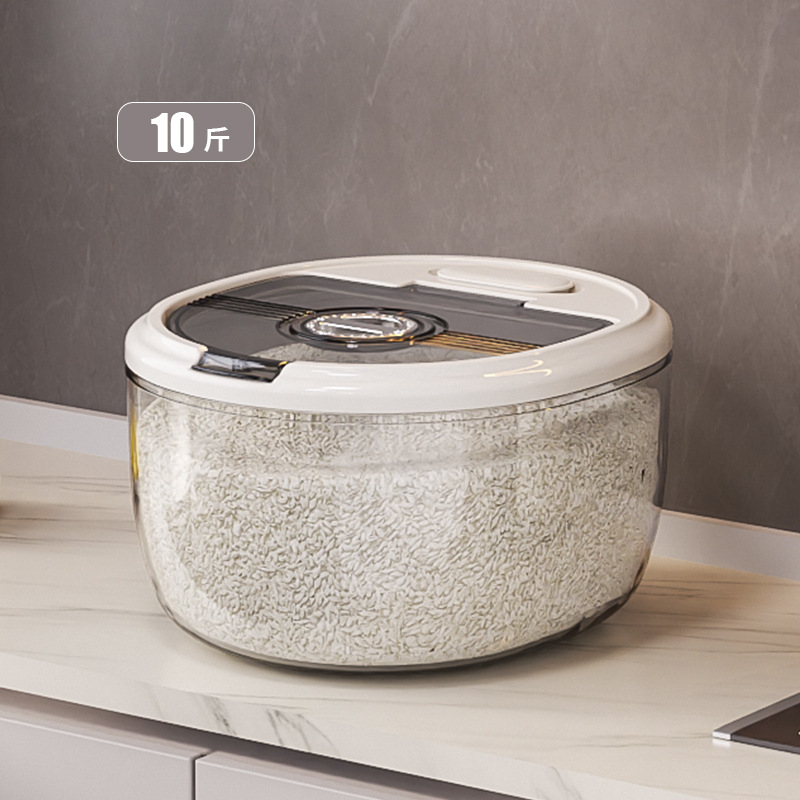 Barril de arroz doméstico a prueba de insectos a prueba de humedad, caja de arroz de granos de granos, tanque de almacenamiento de harina