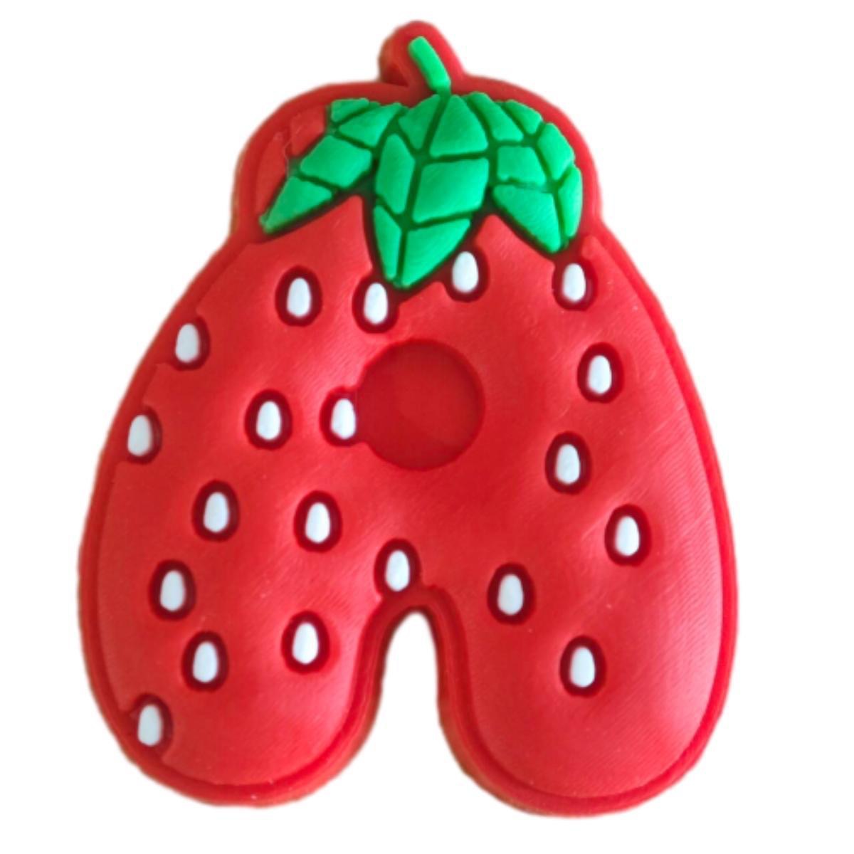 Letter, Strawberry Pattern Winter, Summer, Spring Season Letter Strawberry Shoe Accessories PVC Slippers Winter Summer Spring Shoe Buckle