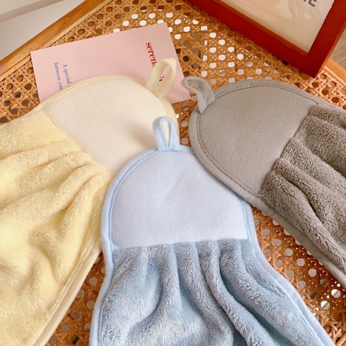 Hand towel, hanging absorbent towel, children's hand towel, baby hand towel, cute penguin duck, skin-friendly and soft